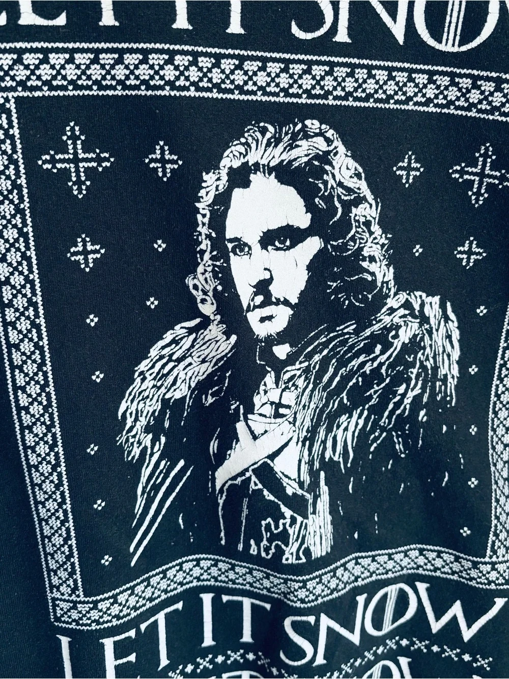 Black game of thrones Let It Snow' Graphic Men's Sweatshirt